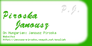 piroska janousz business card